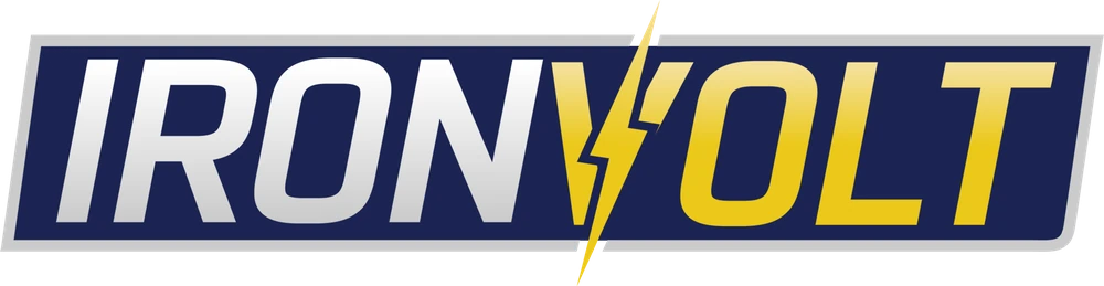Wordmark, navy fill: Iron Volt Electric logo